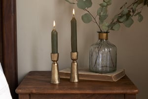 nkuku Lokoja Candle Holder Set Of 2 | Candles Holders & Lanterns | Antique Brass