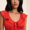 Red Cleo Midi Slip Dress