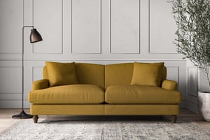 nkuku Deni Large Sofa | Make To Order | Recycled Cotton Ochre | No Colour