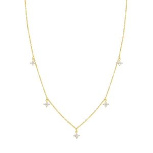 Floret Charm Necklace Sterling Silver