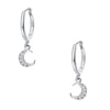 Crescent Moon Huggie Earrings Sterling Silver
