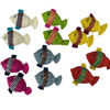 Fish Handwoven Iraca Napkin Rings - Red