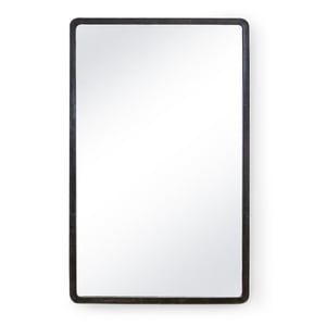 Knox Black Leather Rectangle Mirror