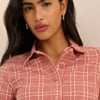 Red and Cream Check Lorna Mini Dress