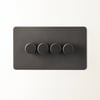 Lucian four gang dimmer switch in bronze