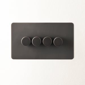 Lucian four gang dimmer switch in bronze