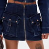AKIRA Something Better Denim Mini Skirt | Size Medium