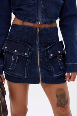 AKIRA Something Better Denim Mini Skirt | Size 1X
