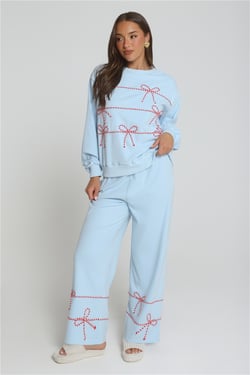 Candy Cane Dreams Sweatpants Blue