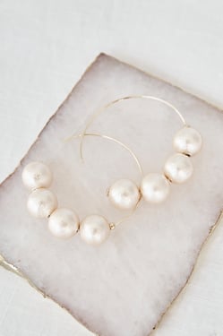 Feeling Fancy Earrings White