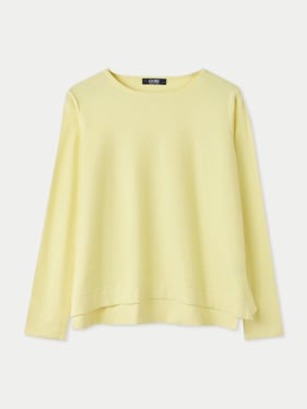Boatneck Cotton Silk Cashmere Blend Sweater - XL / green sheen / WK864-7205