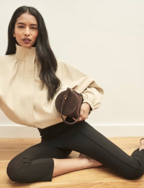 Black Jersey Ponte Capris Trousers