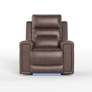 COLAMY AURA Power Recliner with Ambient Lighting - Brown
