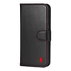 Google Pixel 9 Leather Wallet Case (with Stand Function) - Black with Red Detail