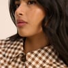 Brown Gingham Oyanti Swing Jacket
