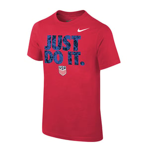Youth Nike USA Just Do It Red Tee / S