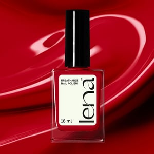 LENA Breathable & Water-Permeable Halal Nail Polish - Rajasthani Red - LE152