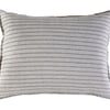 Blake Striped Linen King Sham   Flax /  Midnight