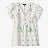 Alexa Popover - Blue Feather Ikat