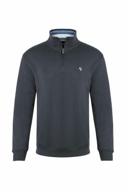Weird Fish Archer Eco WF Branded 1/4 Zip Sweatshirt Navy Size 5XL