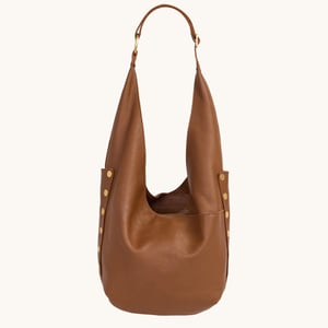 Hammitt Tom Zip Mahogany Pebble Brushed Gold Red Zip Lrg