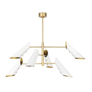 Vest White Brass Chandelier