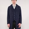 IMMORTAL Silverstone Frock Coat - Bouclé Windowpane Navy Check