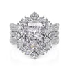 Jeulia Inset Gorgeous Sterling Silver Wedding Ring Set