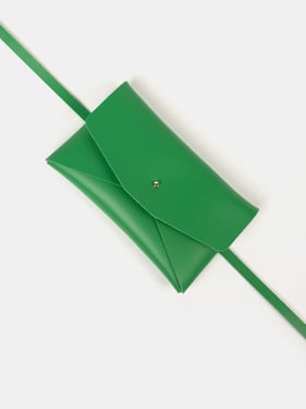 The Envelope Crossbody Bag - Apple Green