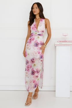 Late Night Mood Maxi Dress Purple