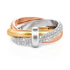 Jeulia Simple Trinity Wedding Band Sterling Silver