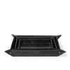 Derby Black Leather Tray Set