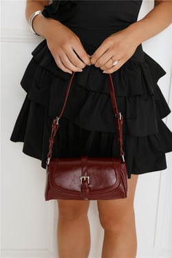 Gemma Bag Cherry Crinkle Silver