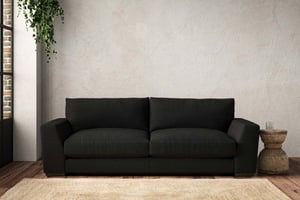 nkuku Guddu Large Sofa | Make To Order | Brera Linen Charcoal | No Colour