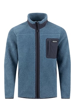 Weird Fish Fletcher Full Zip Borg Fleece Washed Blue Size XL