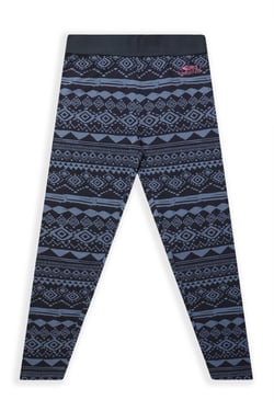 Weird Fish Livvy Girls Printed Leggings Mid Blue Size 3-4