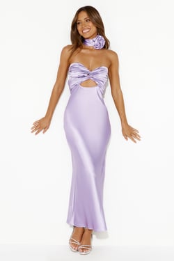 Trend Lover Satin Maxi Dress Lilac