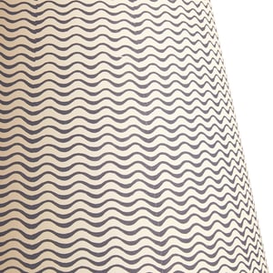 14cm tall tapered shade in jet ripples hand painted card