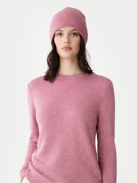 $99 Cashmere Hat & Sweater - XL / lilas / WK203/AK98-1415