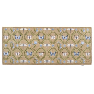 Wild Meadow Beige Green Runner - 65x150cm