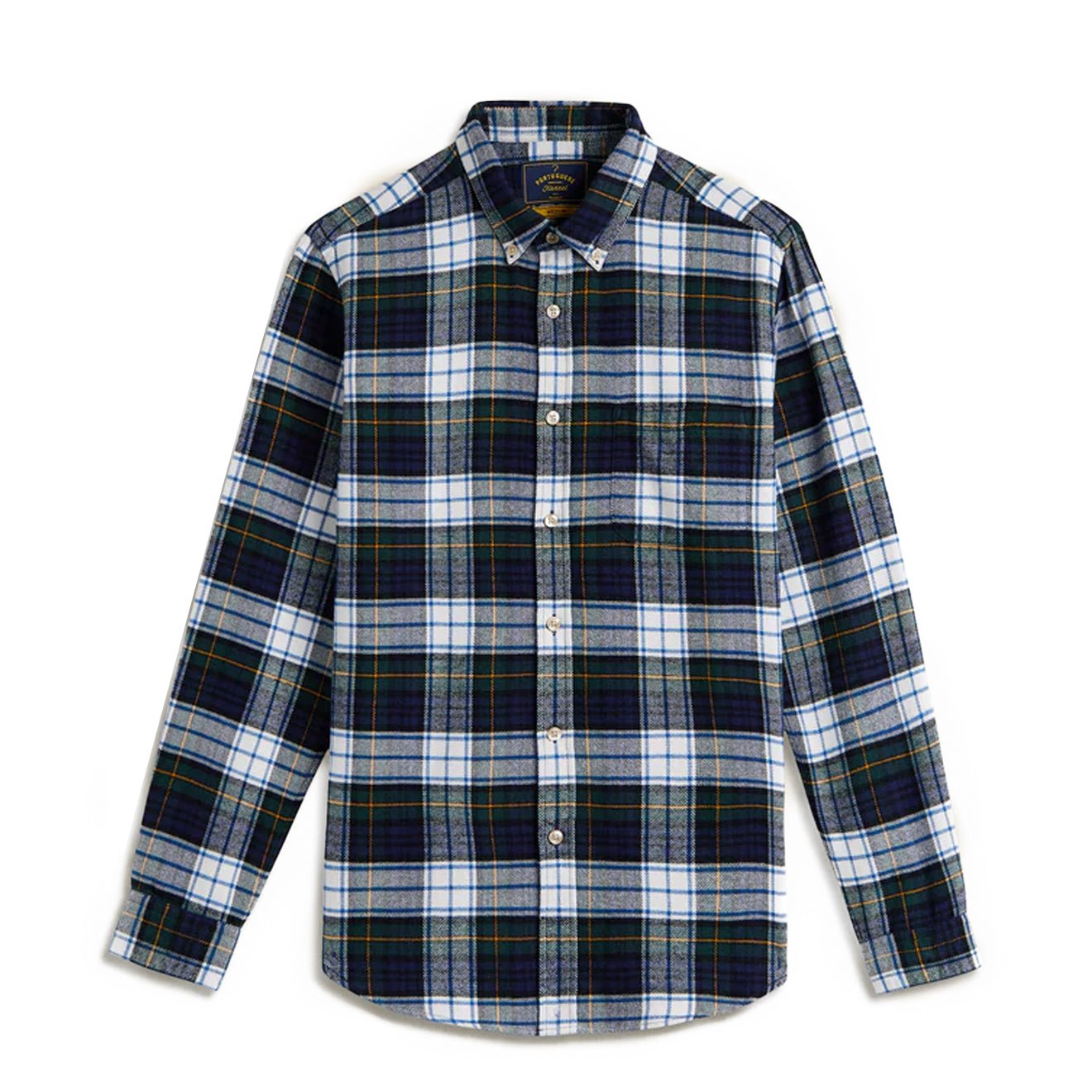 Portuguese Flannel Marao Button Down Green / Blue