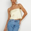 Fresh Style Satin Top Yellow