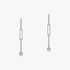 Paperclip Dangle Diamond Earrings - 0.70 CT
