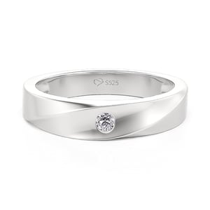 Jeulia Classic Knot Men's Wedding Band