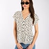 Ivory Floral Tiered Hem Top - 10