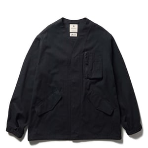 Snow Peak TAKIBI Herringbone Collarless Jacket Black