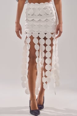 AKIRA Royalty Circle Cut Out Maxi Skirt | Size Small