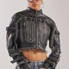 AKIRA Chopper Studded Moto | Black | Size Large