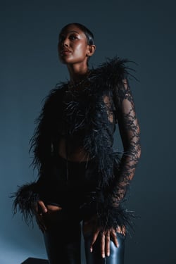 AKIRA Sexy Lace Blouse | Black | Size 1X