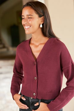 Diana Cardigan in Plum